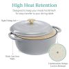 6 Quart Large Cast-Iron Dutch Oven Kitchen Cookware