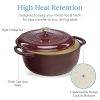 6 Quart Large Cast-Iron Dutch Oven Kitchen Cookware