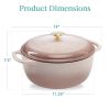 6 Quart Large Cast-Iron Dutch Oven Kitchen Cookware