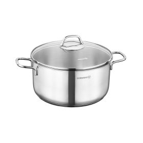 Korkmaz Perla 2 Piece Stainless Steel Casserole with Lid in Silver (Option: 4 Liter)