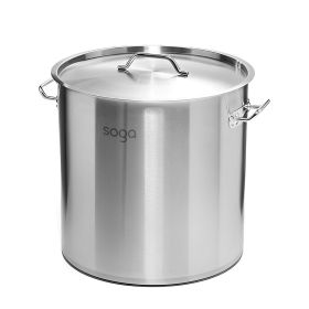 SOGA Stock Pot Top Grade Thick Stainless Steel Stockpot 18/10 (Option: 12L)