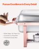 8 Qt 2 Pack Rectangle Chafing Dish Buffet Set Full Size Pan Stainless Steel