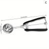 Ice Cream Spoon, Stainless Steel Ice Cream Ball Spoon, Fruit Watermelon Potato Ball Digging Spoon