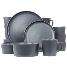 Elama Luxmatte 20 Piece Dinnerware Set (Color: DARK GREY)