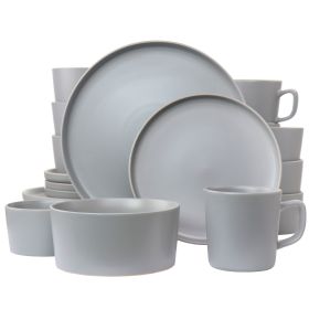 Elama Luxmatte 20 Piece Dinnerware Set (Color: Light Grey)