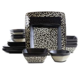 Elama 16 Piece Stoneware Dinnerware Set (Option: Desert Bloom)